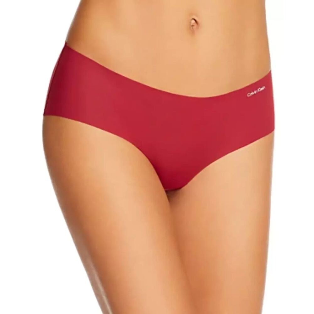 Calvin Klein Women Invisibles Hipster Pantys, Manic Red,